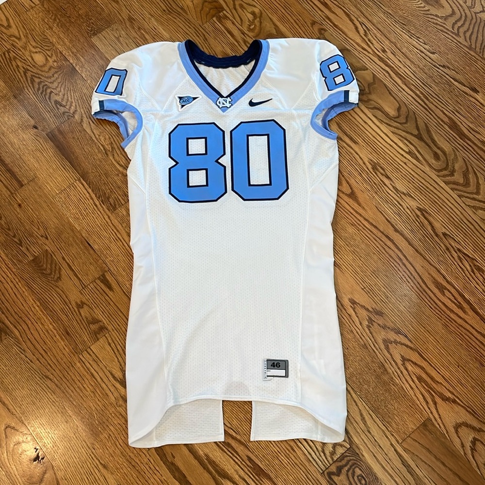 Authentic North Carolina Tarheels UNC Nike Football Jersey. Size 46.